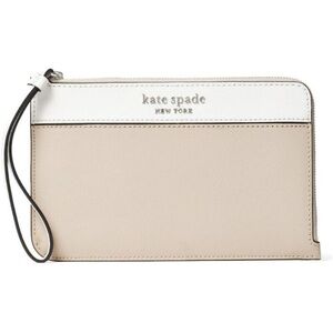 Kate Spade Cameron Wristlet Beige and White